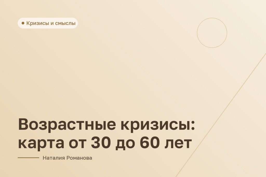 Возрастные кризисы: карта от 30 до 60 лет